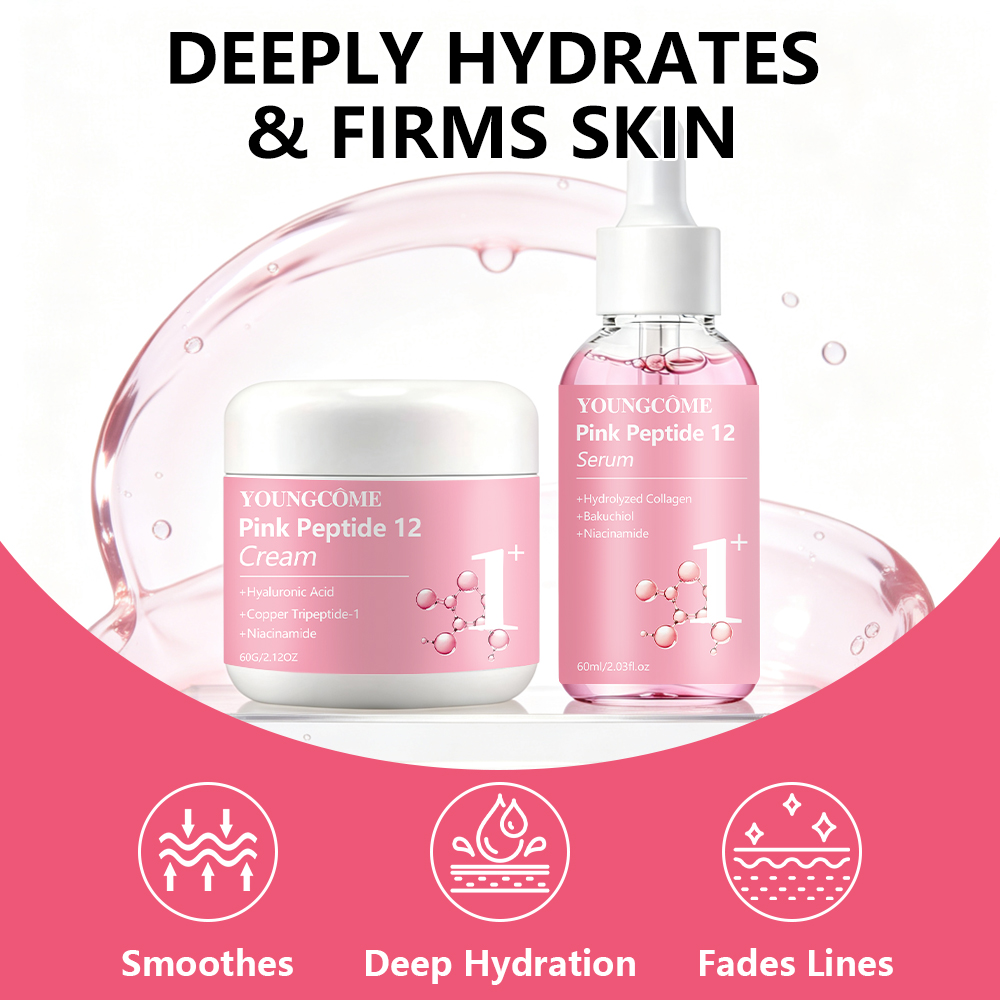 페이스 크림 세럼 세트 YOUNGCOME 핑크 펩타이드 - Skincare Pink 리뷰 및 가격