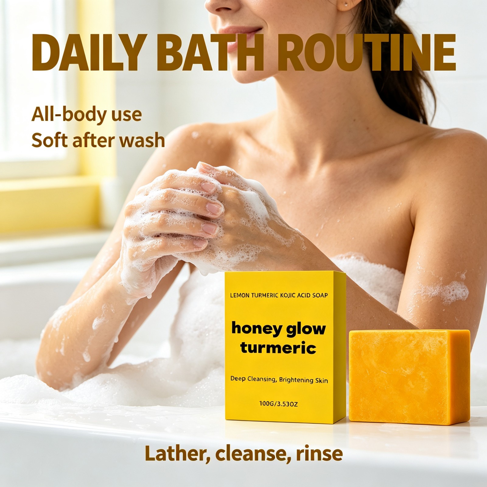 강황 코직산 비누 바, 순한 세정, 풍부한 거품, 얼굴 - Kojic Acid Soap 리뷰 및 가격