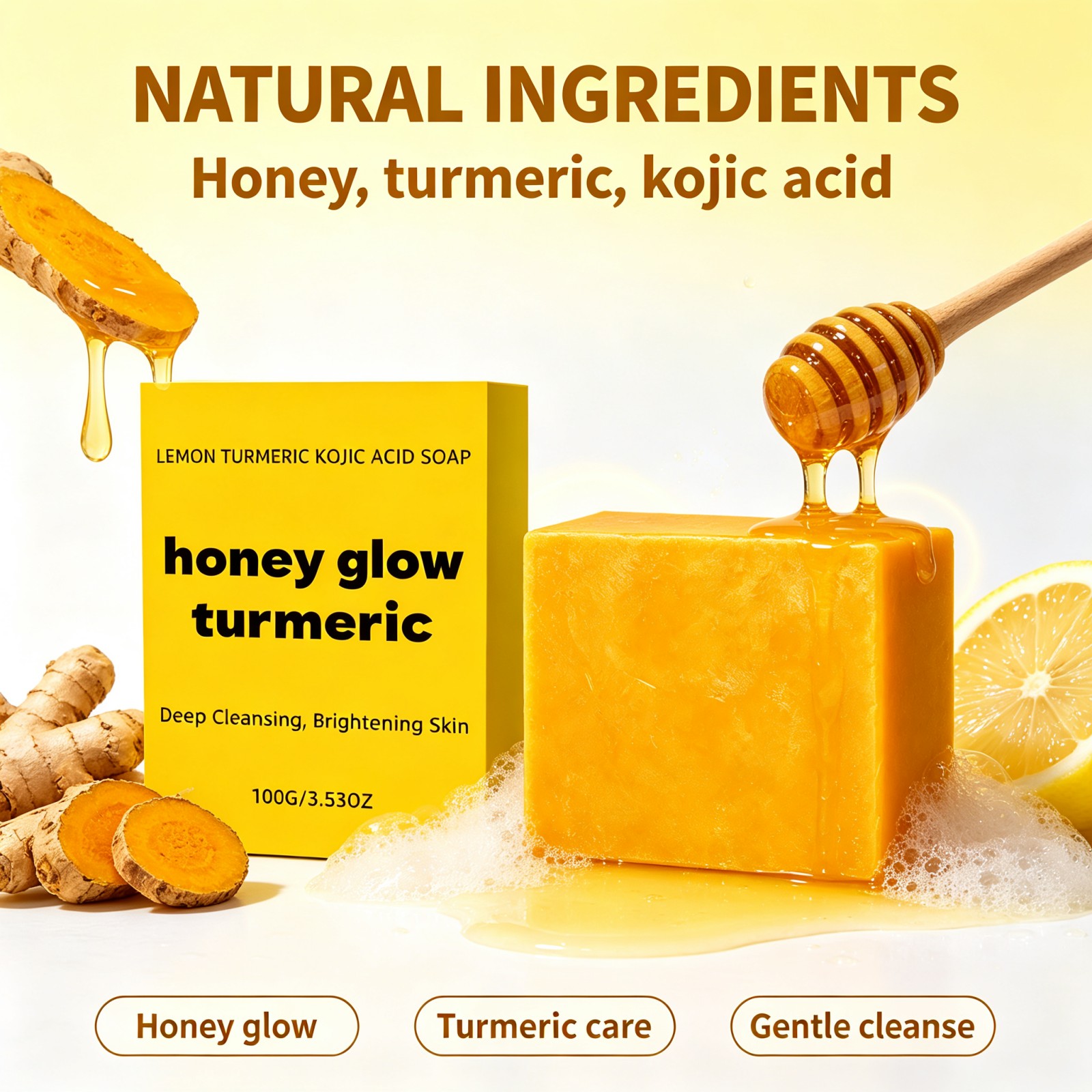 강황 코직산 비누 바, 순한 세정, 풍부한 거품, 얼굴 - Kojic Acid Soap 리뷰 및 가격