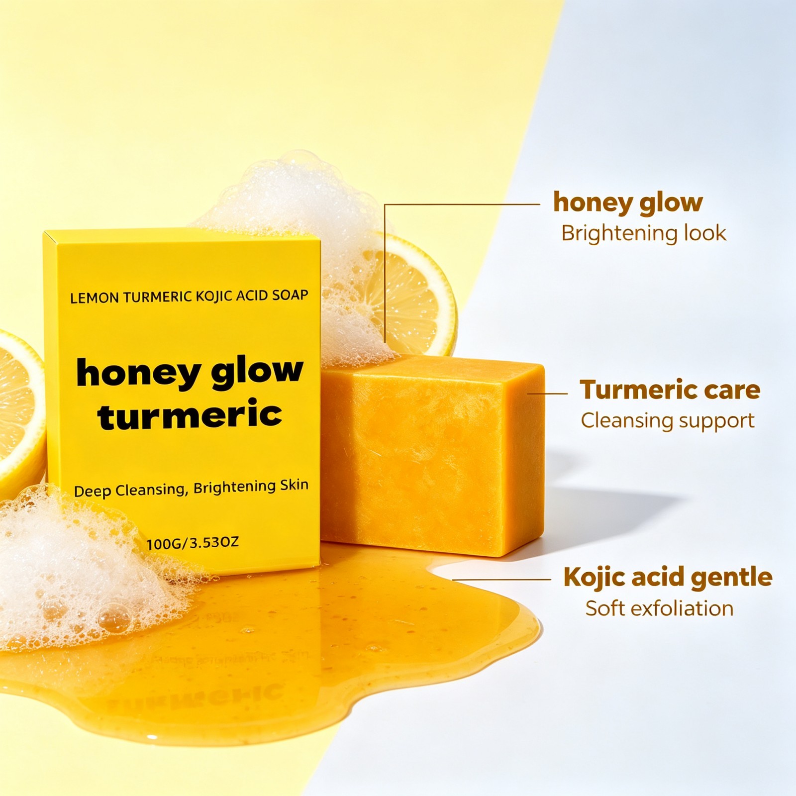 강황 코직산 비누 바, 순한 세정, 풍부한 거품, 얼굴 - Kojic Acid Soap 리뷰 및 가격